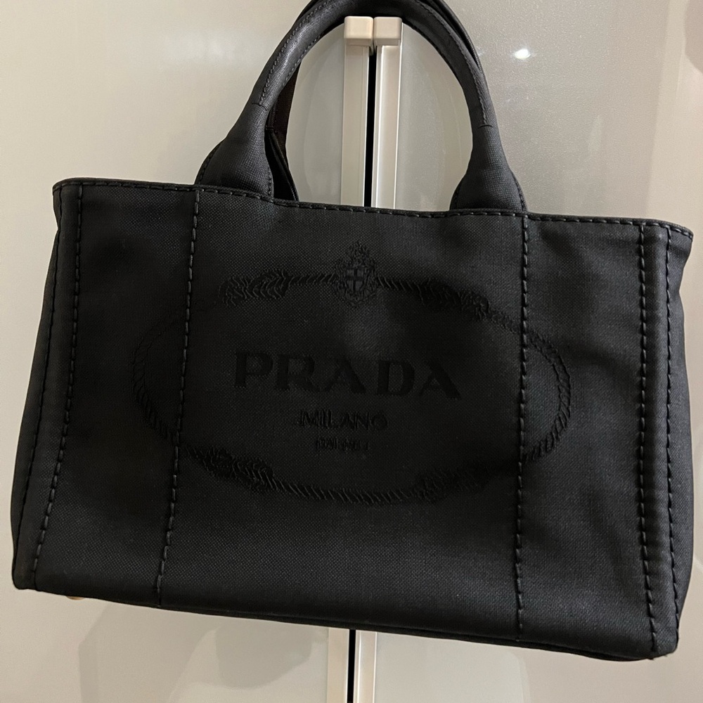 Prada canapa bag in black